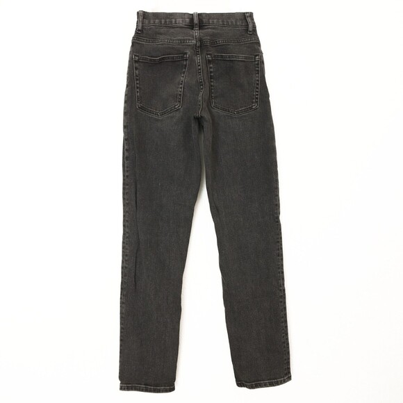 Everlane The High Rise Straight Jean 24 Regular Washed Black Denim Pant B24 - Picture 3 of 6